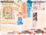'Abstand halten!' Poster Version T&S